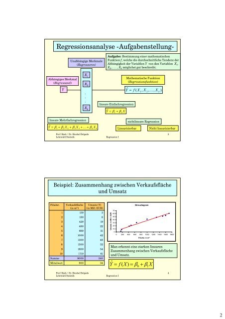 Regressionsanalyse - UniversitÃƒÂ¤t Rostock