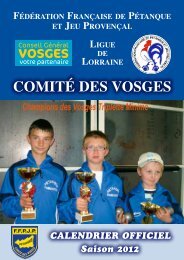 ComitÃ© des Vosges - groupe culture et loisirs 88160 le thillot