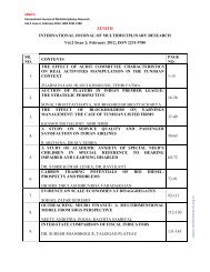 February 2012; ISSN 2231-5780 SR. NO. CONTENTS PAGE NO