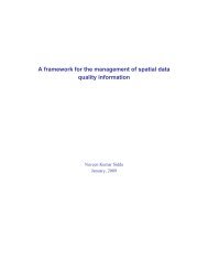 A framework for the management of spatial data quality information