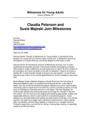 Claudia Peterson and Susie Majeski Join Milestones