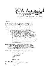 SCA Armorial - West Kingdom College of Heralds