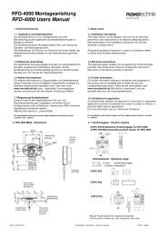 RFD-4000 Users Manual - Novotechnik