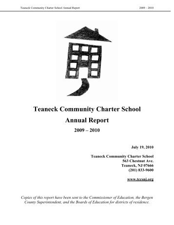 Teaneck Community Charter School Annual Report 2009 – 2010