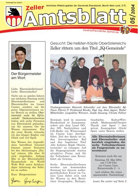 Amtsblatt Mai 2004 - Gemeinde Eberstalzell