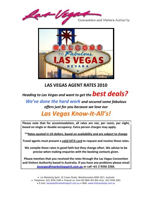 Las Vegas Know-It-All's!