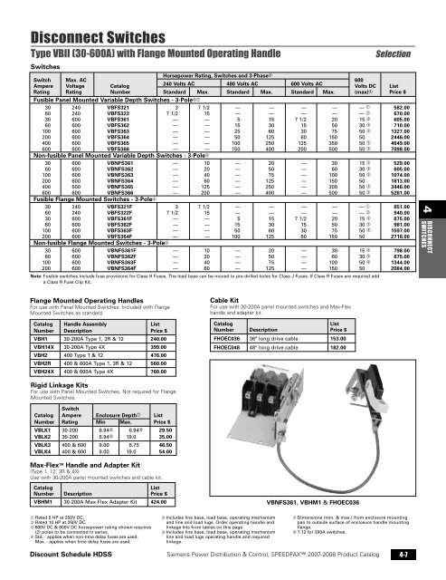 power distribution - Siemens