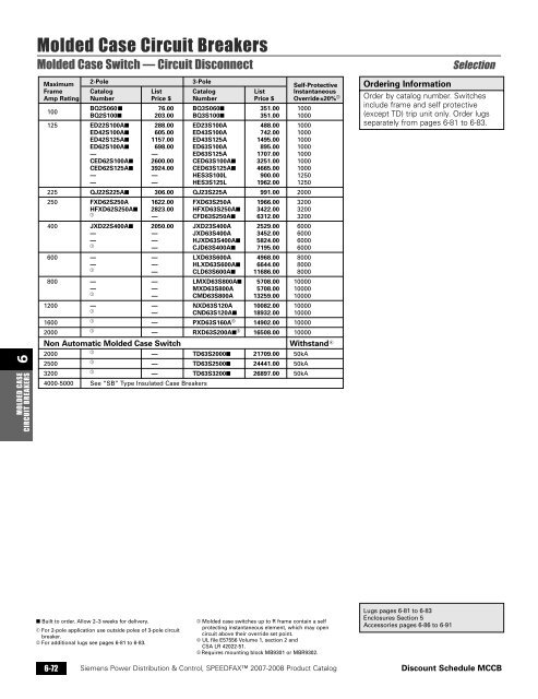 power distribution - Siemens