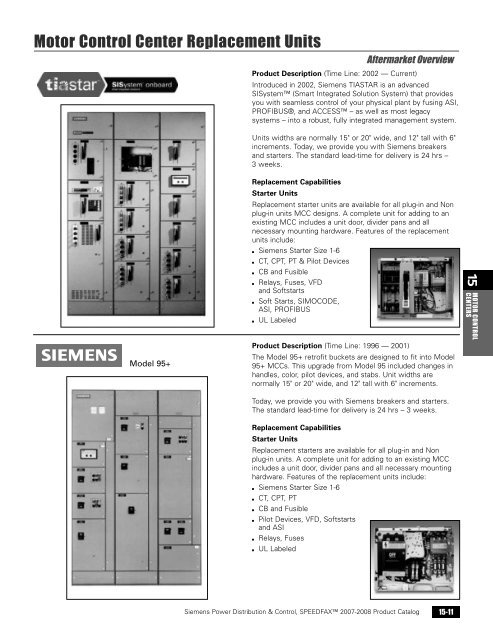 power distribution - Siemens