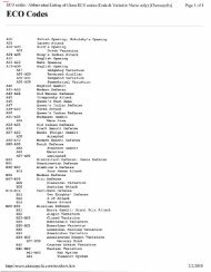 ECO Codes - SW Florida Chess Club