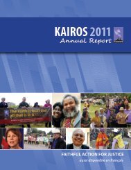 Annual report 2011 - KAIROS Canada