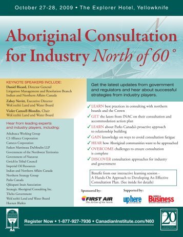 Aboriginal Consultation for IndustryNorth of 60 - Fasken Martineau