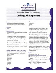 Calling All Explorers... (14 pages, 124k) - NOAA, Ocean Explorer