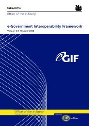 e-Government Interoperability Framework / Version 6.0 - Edina