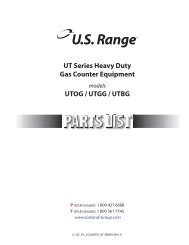 UT Series Heavy Duty Gas Counter Equipment UTOG ... - Garland