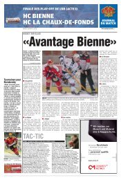 HC BIENNE HC LA CHAUX-DE-FONDS JOURNAL TAC-TIC