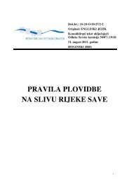 PRAVILA PLOVIDBE NA SLIVU RIJEKE SAVE