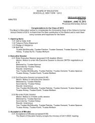 6/18/13 Regular Meeting Minutes - Onteora Central School District