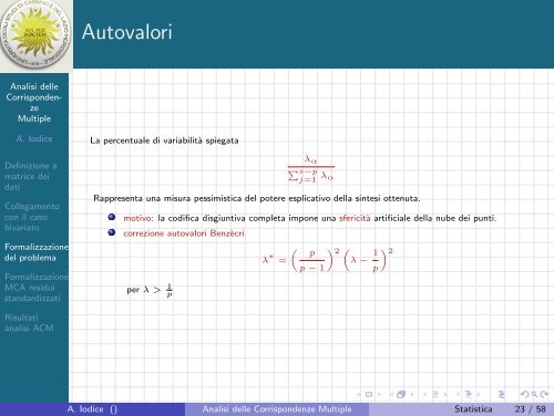 Analisi delle Corrispondenze Multiple - Strumenti ... - Docente.unicas.it