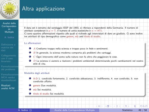 Analisi delle Corrispondenze Multiple - Strumenti ... - Docente.unicas.it