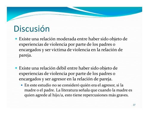 Experiencias de violencia en las relaciones de pareja ...