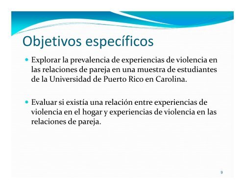 Experiencias de violencia en las relaciones de pareja ...