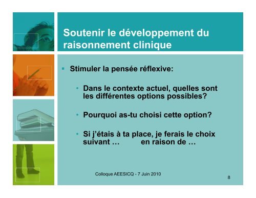 Stimuler la pensÃ©e rÃ©flexive et offrir de la rÃ©troaction lors ... - aeesicq