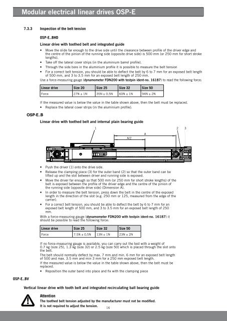 Modular electrical linear drives OSP-E - parker-origa.com