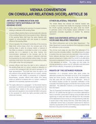 VIENNA CONVENTION ON CONSULAR RELATIONS (VCCR ...