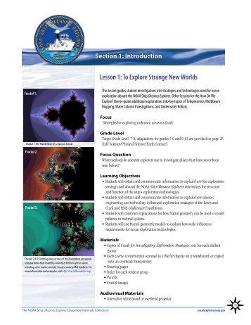 Lesson 1: To Explore Strange New Worlds - NOAA, Ocean Explorer