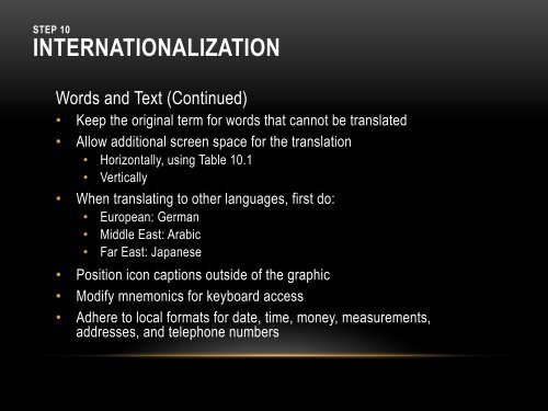 INTERNATIONALIZATION & ACCESSIBILITY