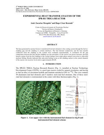 experimental heat transfer analysis of the ipr-r1 triga reactor - CDTN