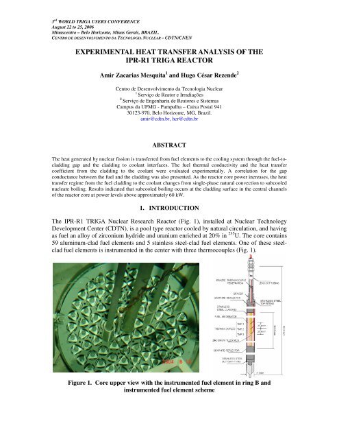 experimental heat transfer analysis of the ipr-r1 triga reactor - CDTN