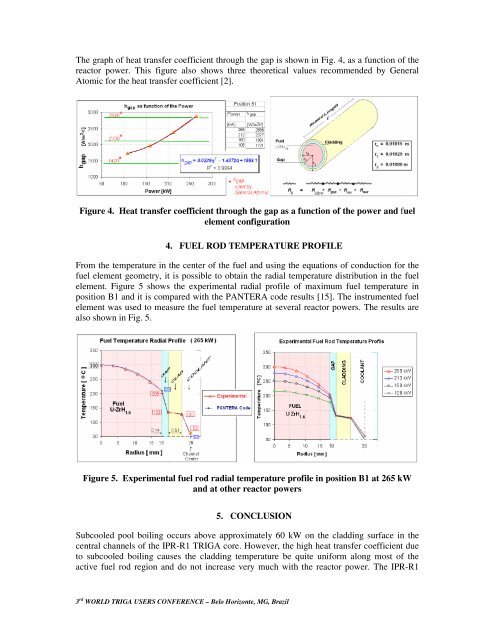 experimental heat transfer analysis of the ipr-r1 triga reactor - CDTN