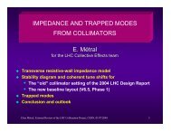 Impedance and trapped modes from collimators - LHC Collimation ...