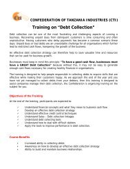 Training on “Debt Collection” - Zoom Tanzania