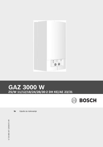 Upute za upotrebu (ZS/ZW) (PDF 1.9 MB) - Bosch toplinska tehnika