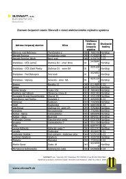 Zoznam čerpacích staníc Slovnaft v rámci elektronického mýtneho ...