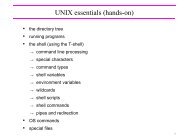 UNIX essentials (hands-on)