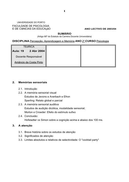 PAM-T-sumários 19-25.pdf - Faculdade de Psicologia e de Ciências ...