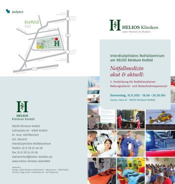 Notfallmedizin akut & aktuell: - HELIOS Kliniken GmbH