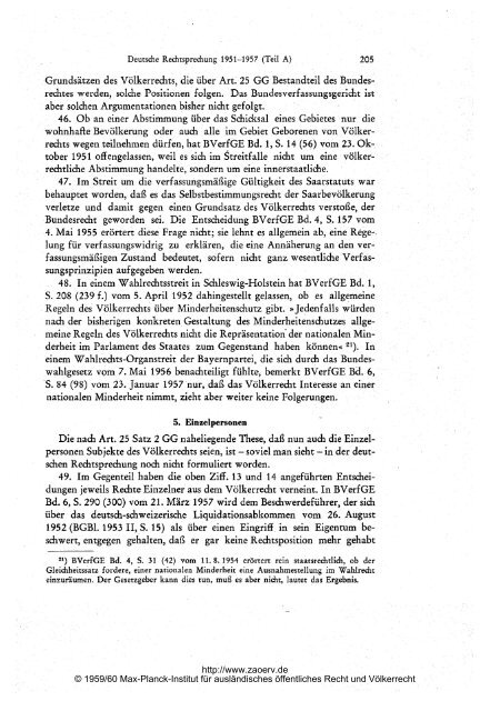 Deutsche Rechtsprechung 1951-1957 (Teil A) - Zeitschrift fÃ¼r ...