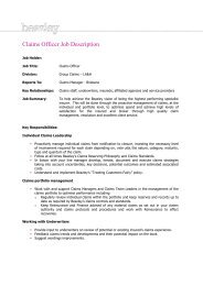 Claims Officer Job Description - Beazley