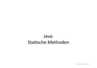 Java: StaLsche Methoden - auf informatikZentrale.de