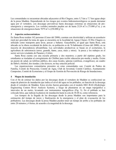 Plan de Respuesta a Emergencias por InundaciÃ³n en las ... - cazalac