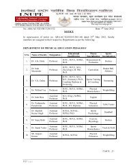 Qualification and Specialization of Faculty Members