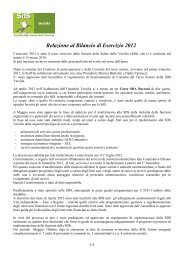 Relazione al Bilancio di Esercizio 2012 - AUSL12 di Viareggio