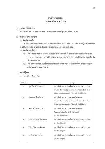 127 สาขาวิชาภาษาเยอรมัน (หลักสูตรปรับปรุง พ.ศ. 2552) 1