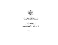 Lista oficial de plaguicidas autorizados