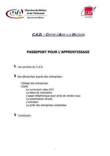 C.A.D. - CENTRE D'AIDE A LA DECISION